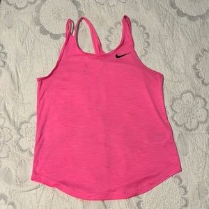 Neon pink Nike workout tank
